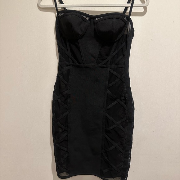 Black mesh minidress - Picture 4 of 7
